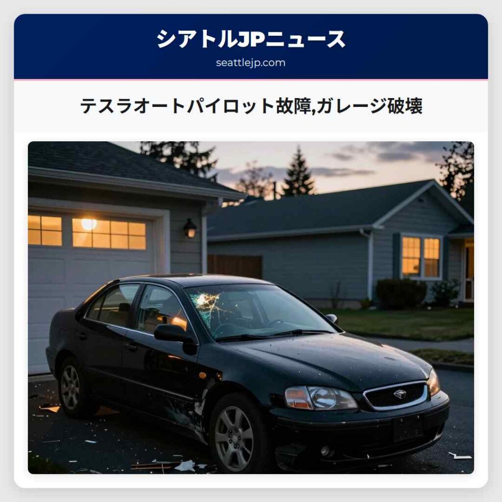 テスラオートパイロット故障,ガレージ破壊