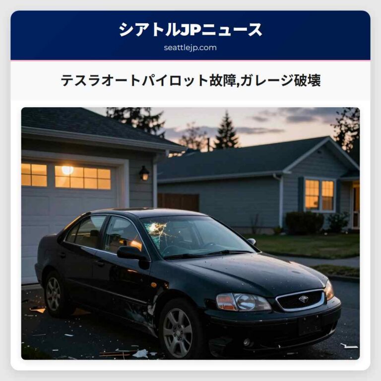 テスラオートパイロット故障ガレージ破壊