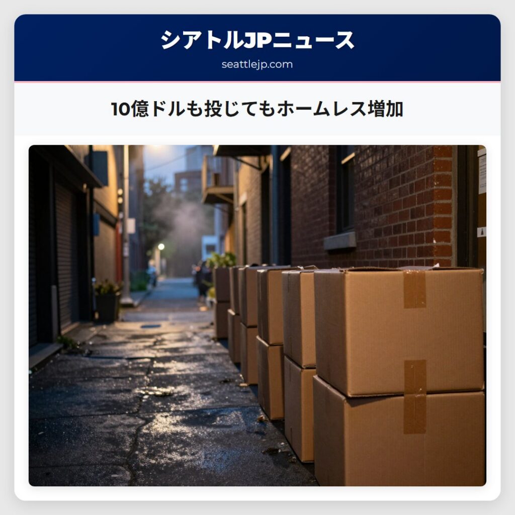 10億ドルも投じてもホームレス増加