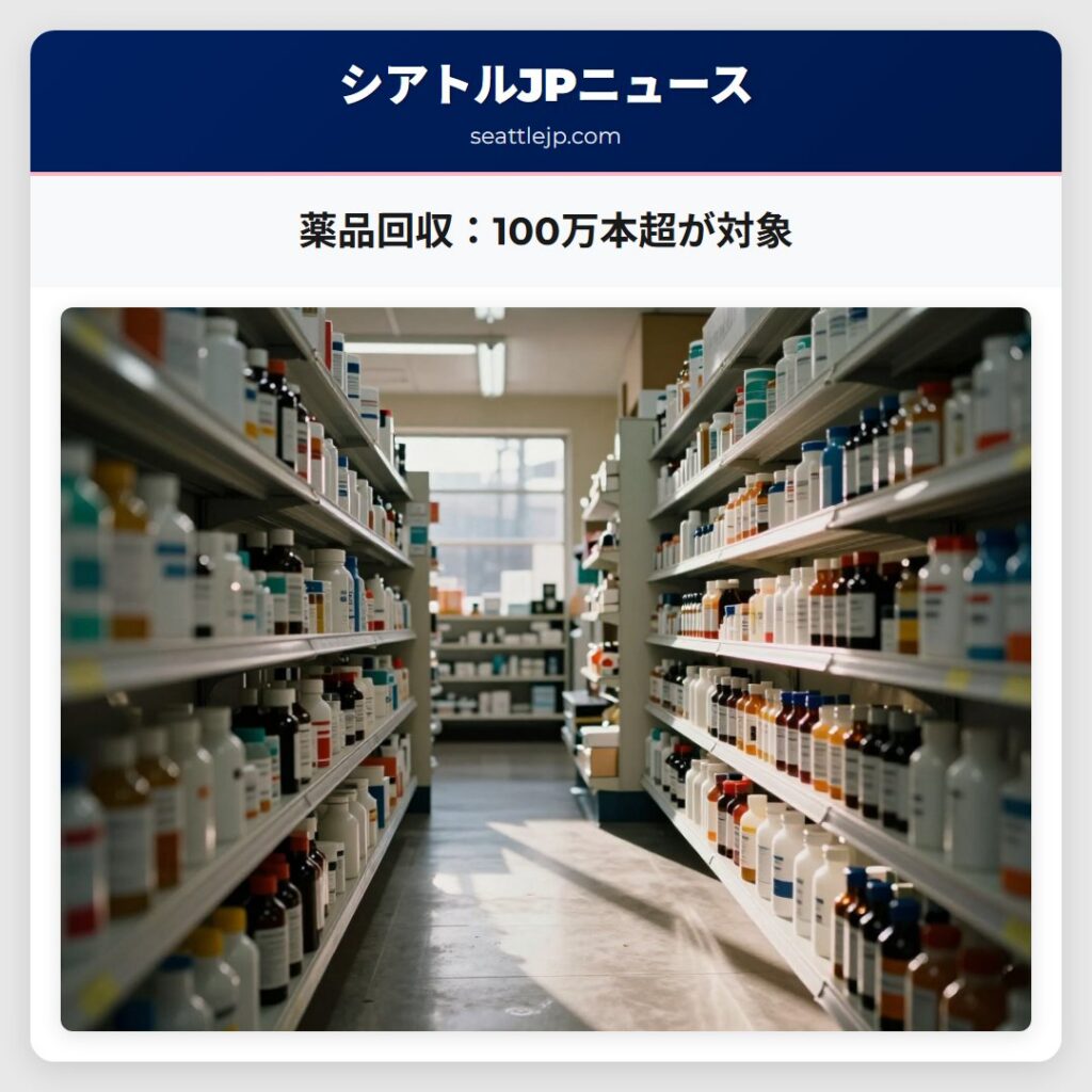 薬品回収：100万本超が対象