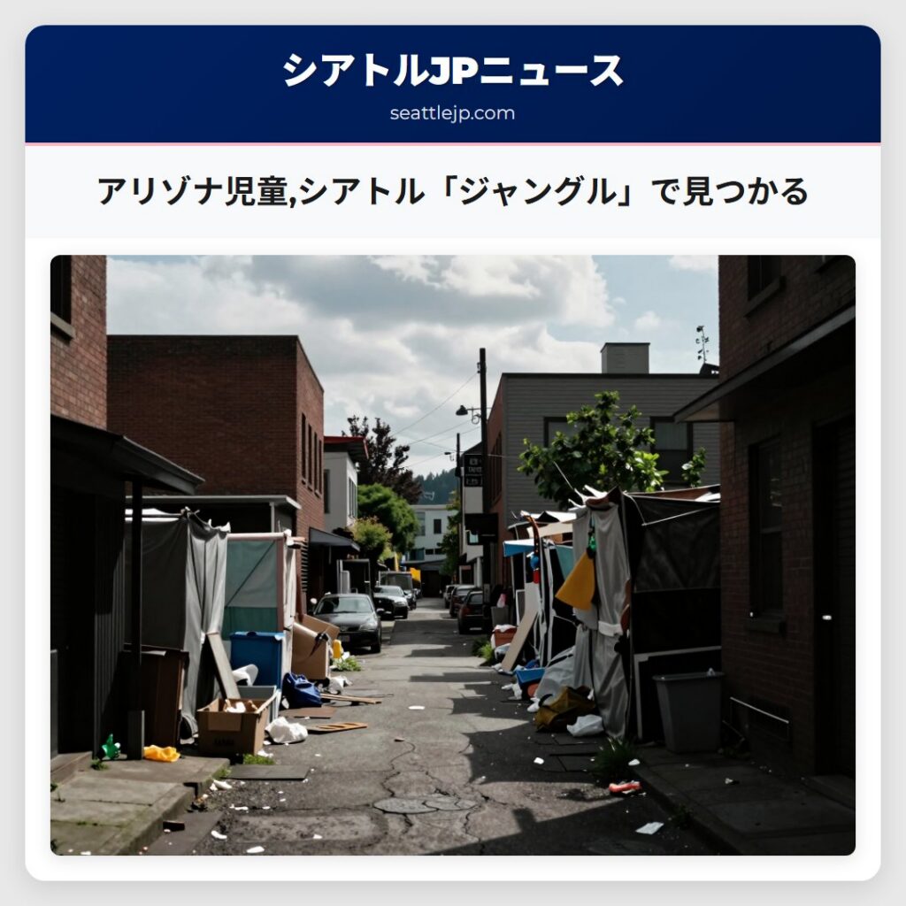 アリゾナ児童,シアトル「ジャングル」で見つかる