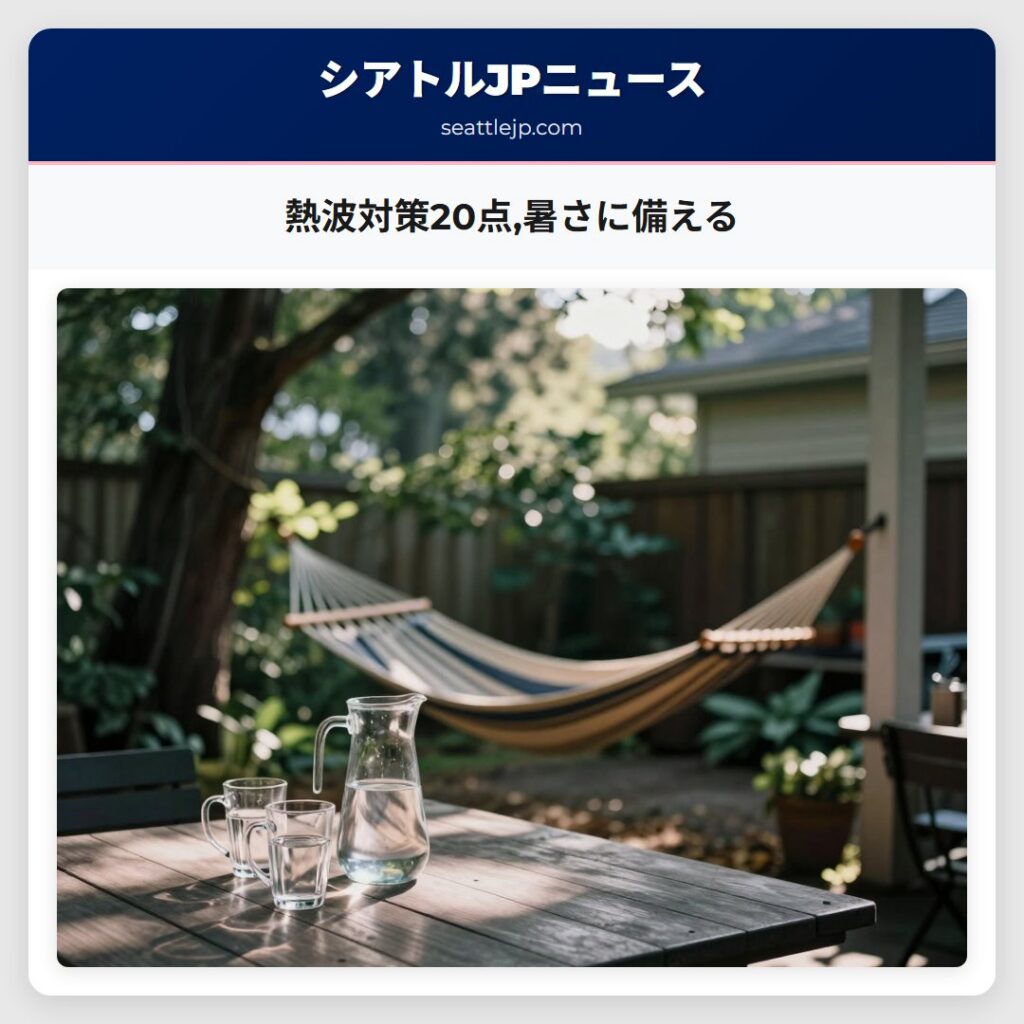 熱波対策20点,暑さに備える