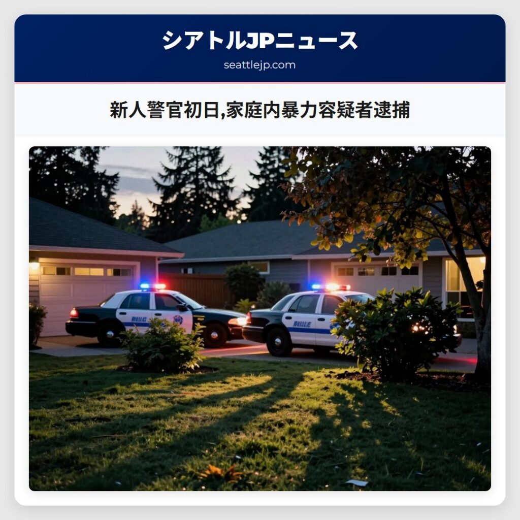 新人警官初日,家庭内暴力容疑者逮捕