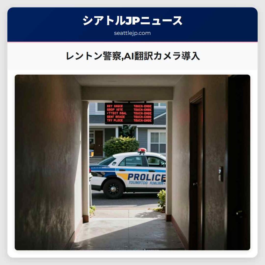 レントン警察,AI翻訳カメラ導入