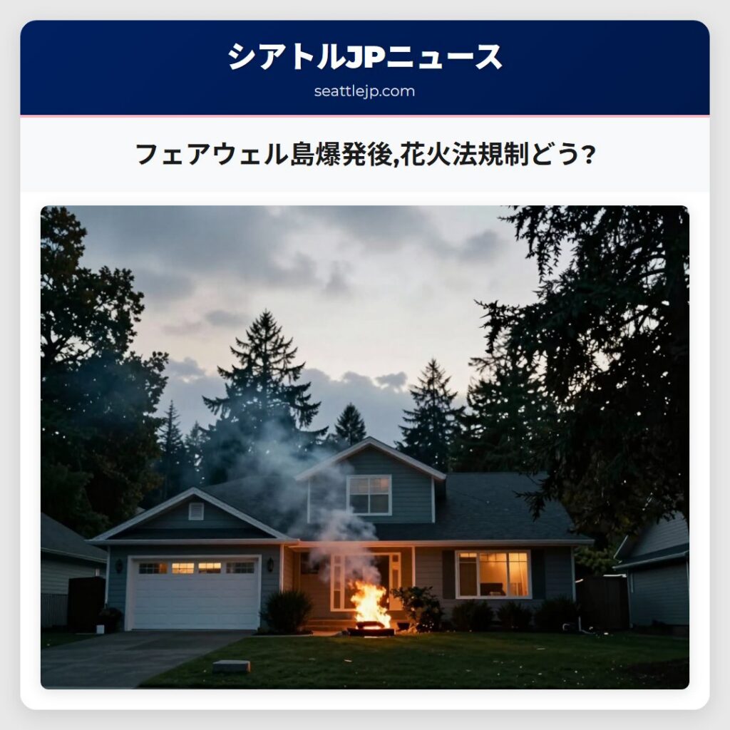 フェアウェル島爆発後,花火法規制どう?