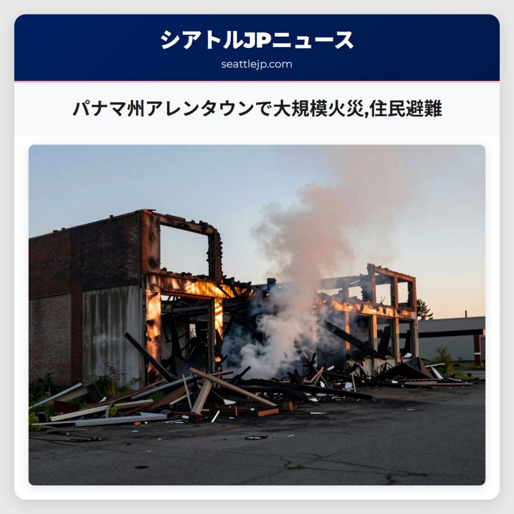 パナマ州アレンタウンで大規模火災,住民避難