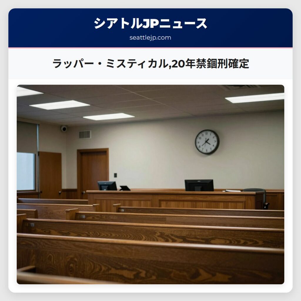 ラッパー・ミスティカル,20年禁錮刑確定