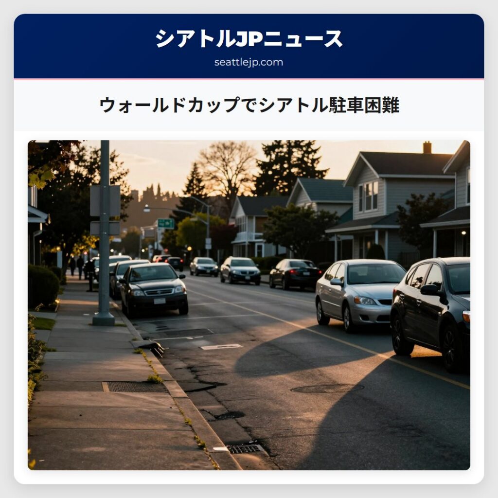 ウォールドカップでシアトル駐車困難