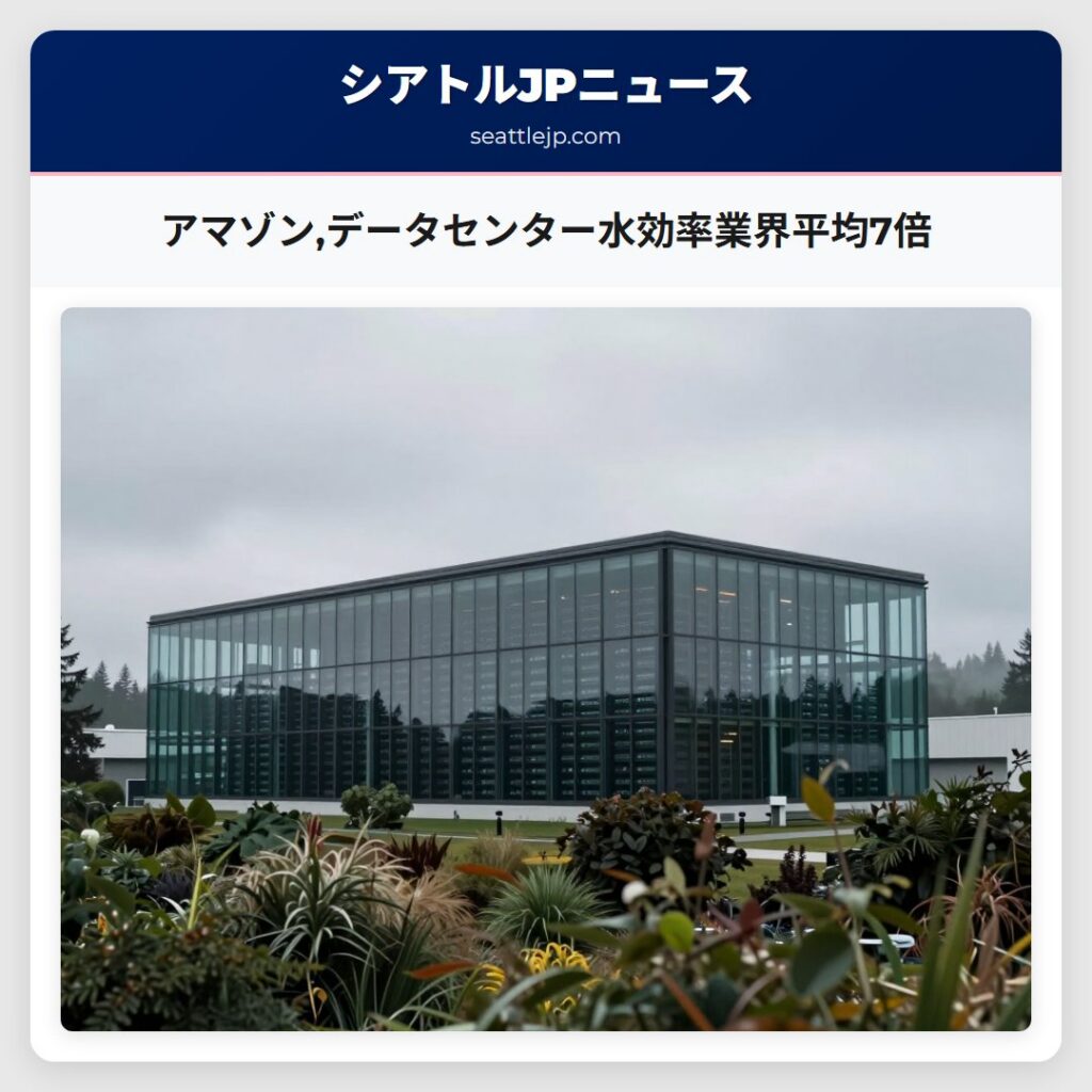 アマゾン,データセンター水効率業界平均7倍