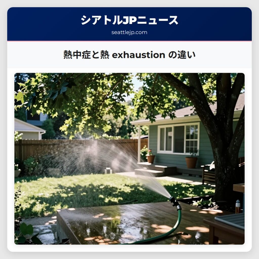 熱中症と熱 exhaustion の違い