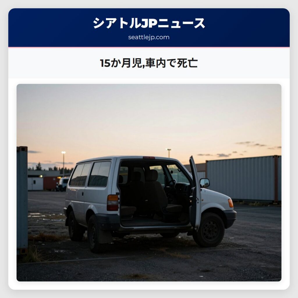 15か月児,車内で死亡