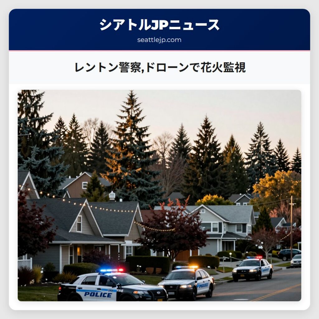 レントン警察,ドローンで花火監視
