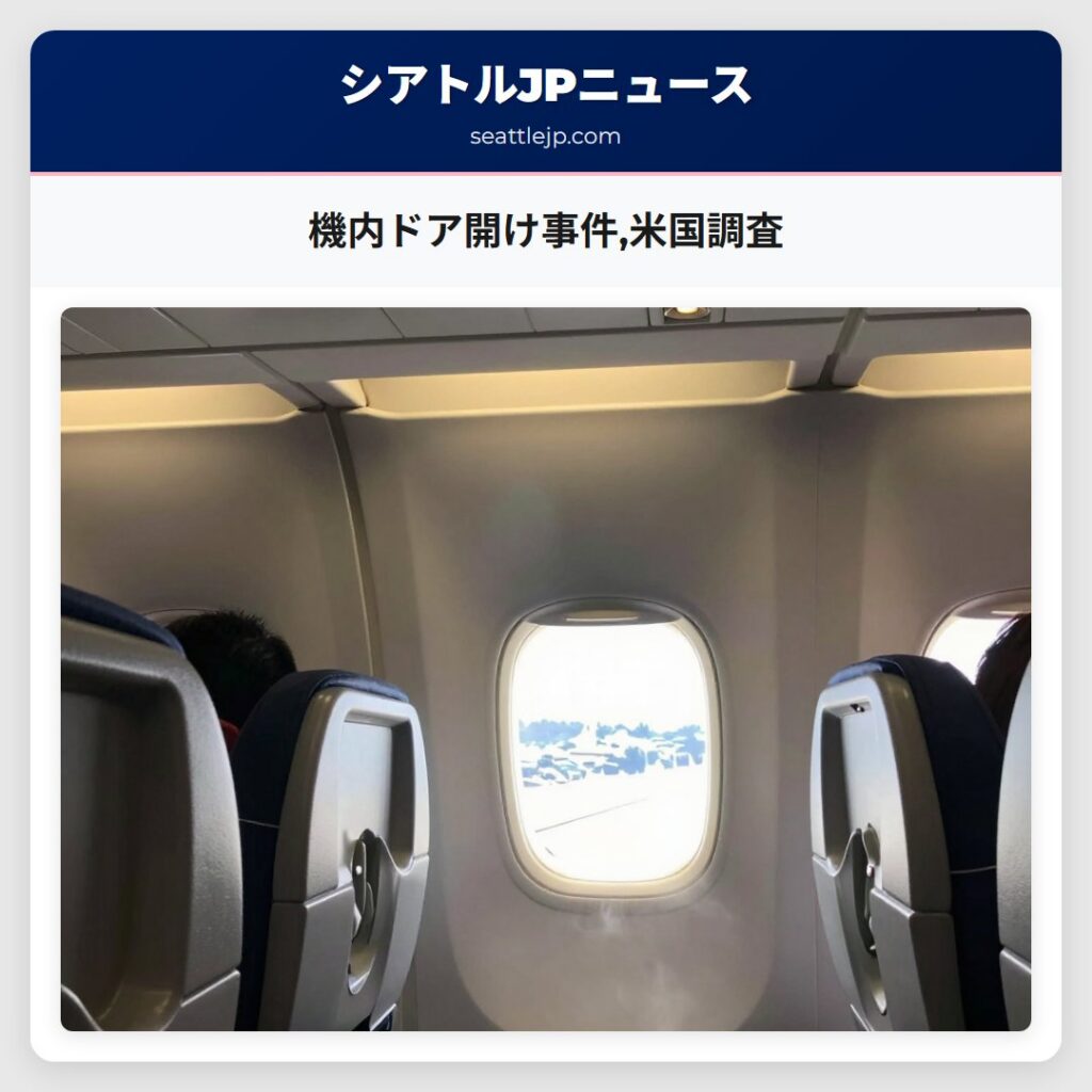 機内ドア開け事件,米国調査
