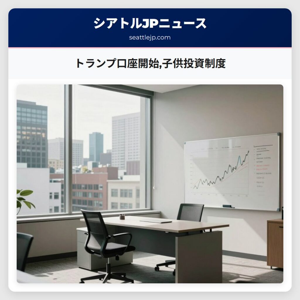 トランプ口座開始,子供投資制度