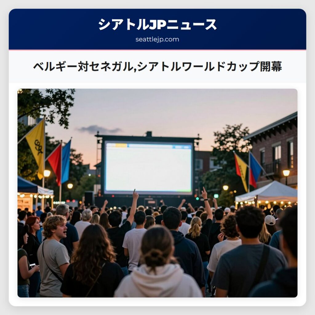 ベルギー対セネガル,シアトルワールドカップ開幕