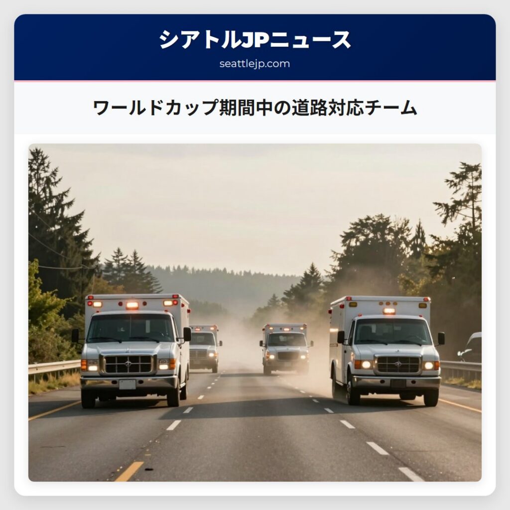 ワールドカップ期間中の道路対応チーム