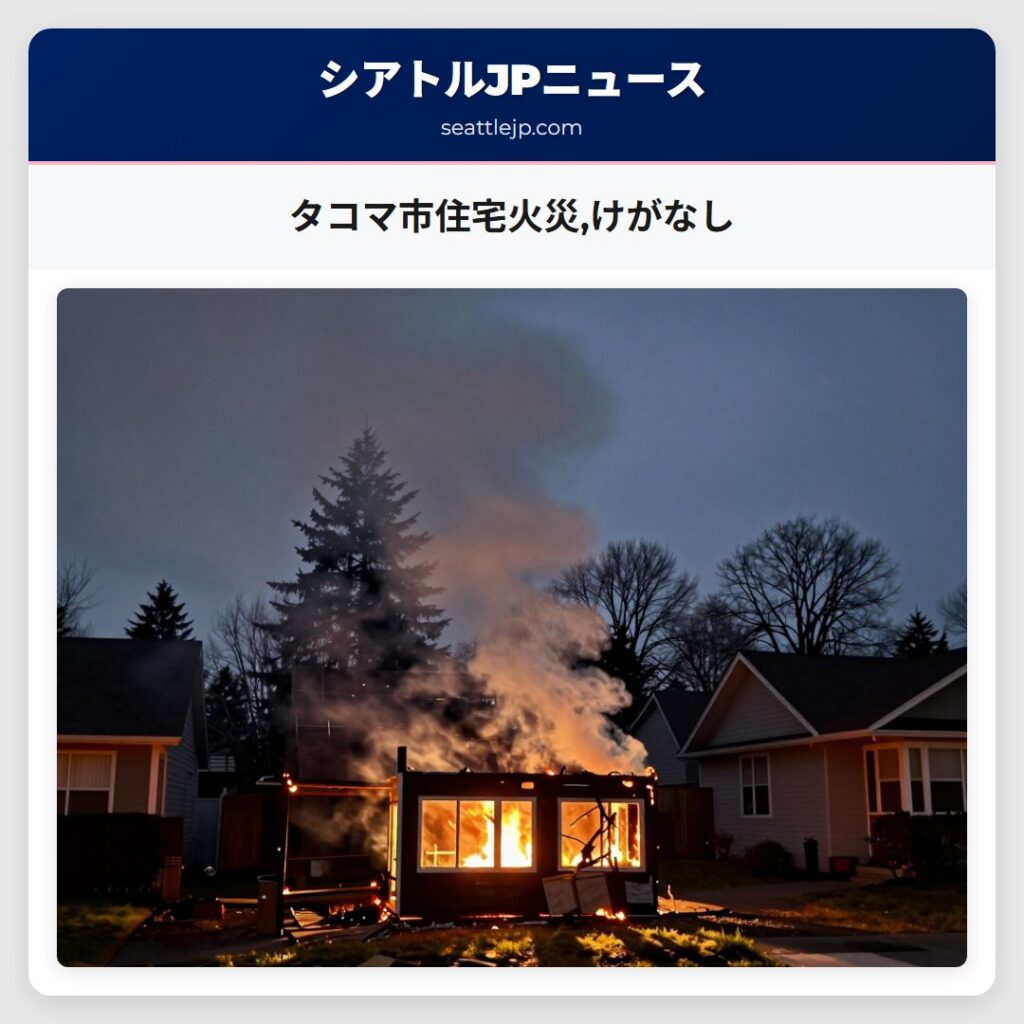 タコマ市住宅火災,けがなし