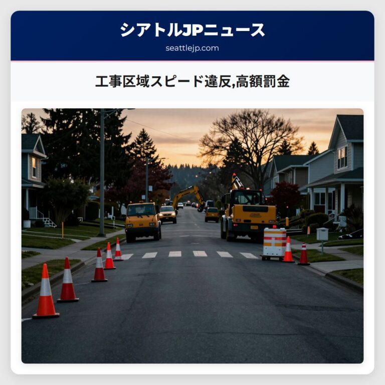 工事区域スピード違反高額罰金