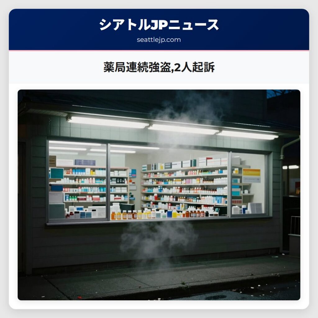 薬局連続強盗,2人起訴