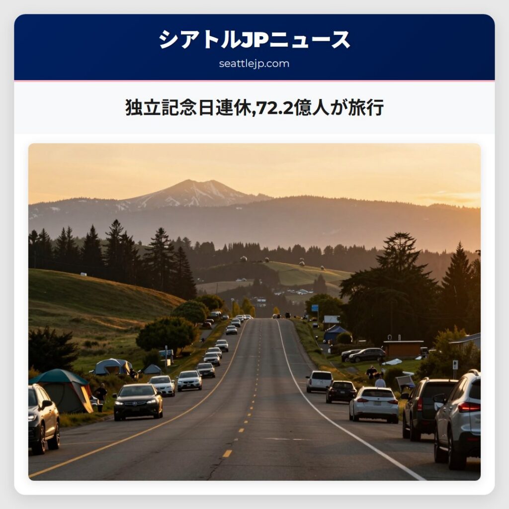 独立記念日連休,72.2億人が旅行
