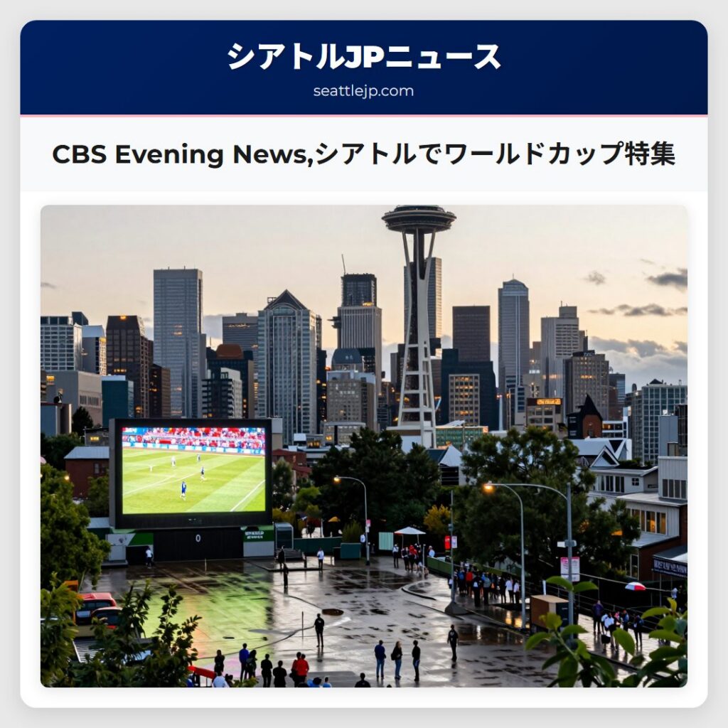 CBS Evening News,シアトルでワールドカップ特集