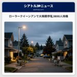ローラークイーンアンで大規模停電1800人待機