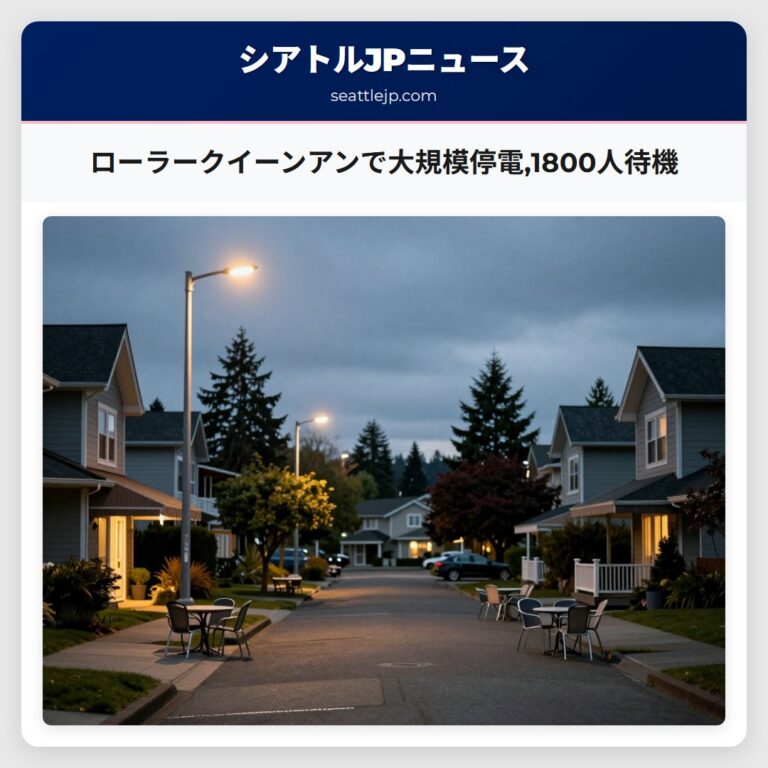 ローラークイーンアンで大規模停電1800人待機