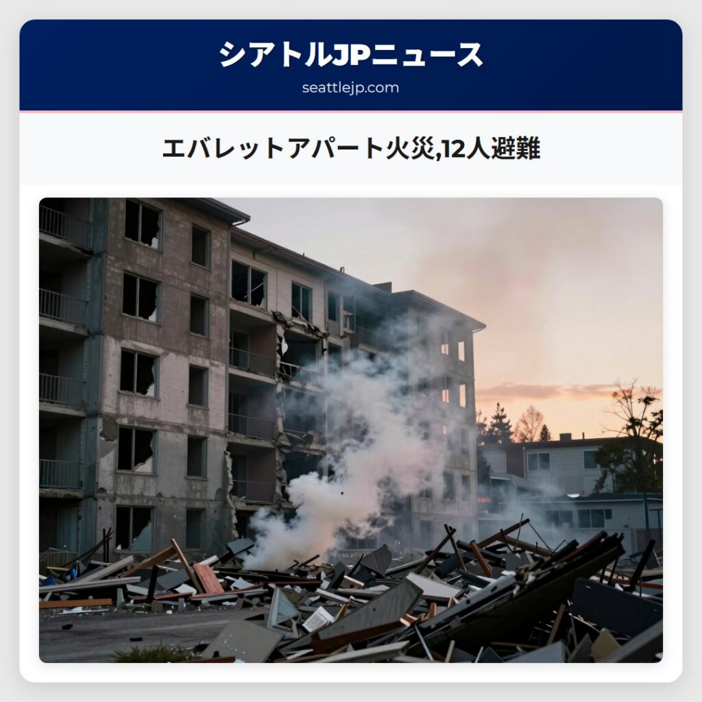 エバレットアパート火災,12人避難