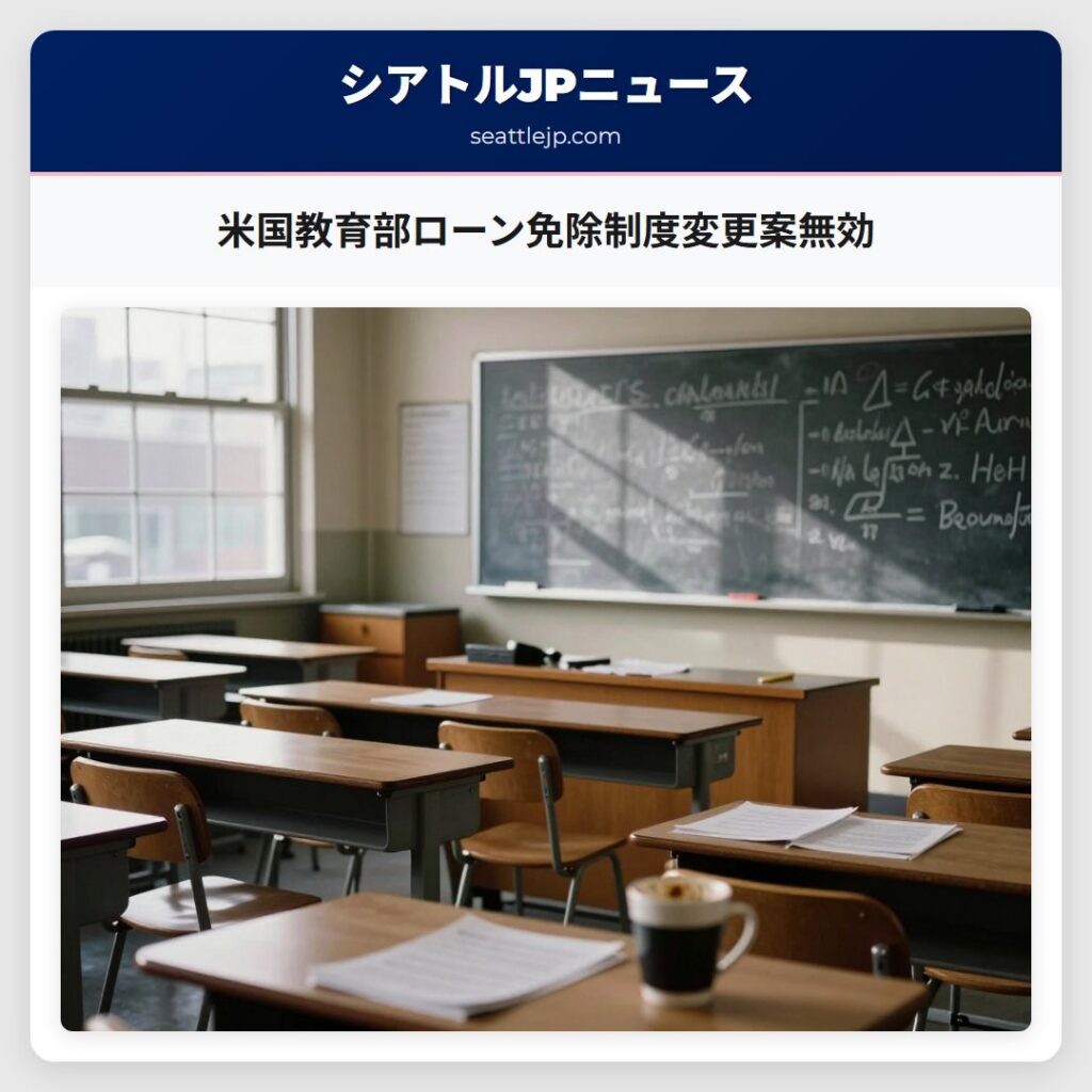 米国教育部ローン免除制度変更案無効