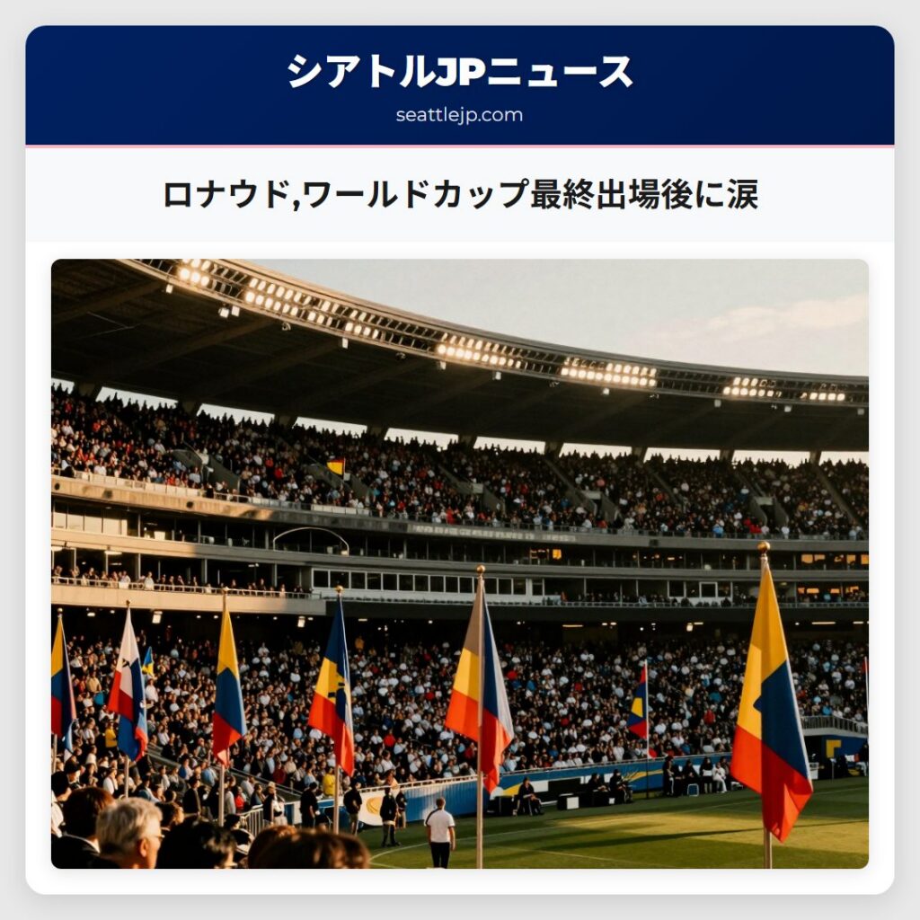 ロナウド,ワールドカップ最終出場後に涙