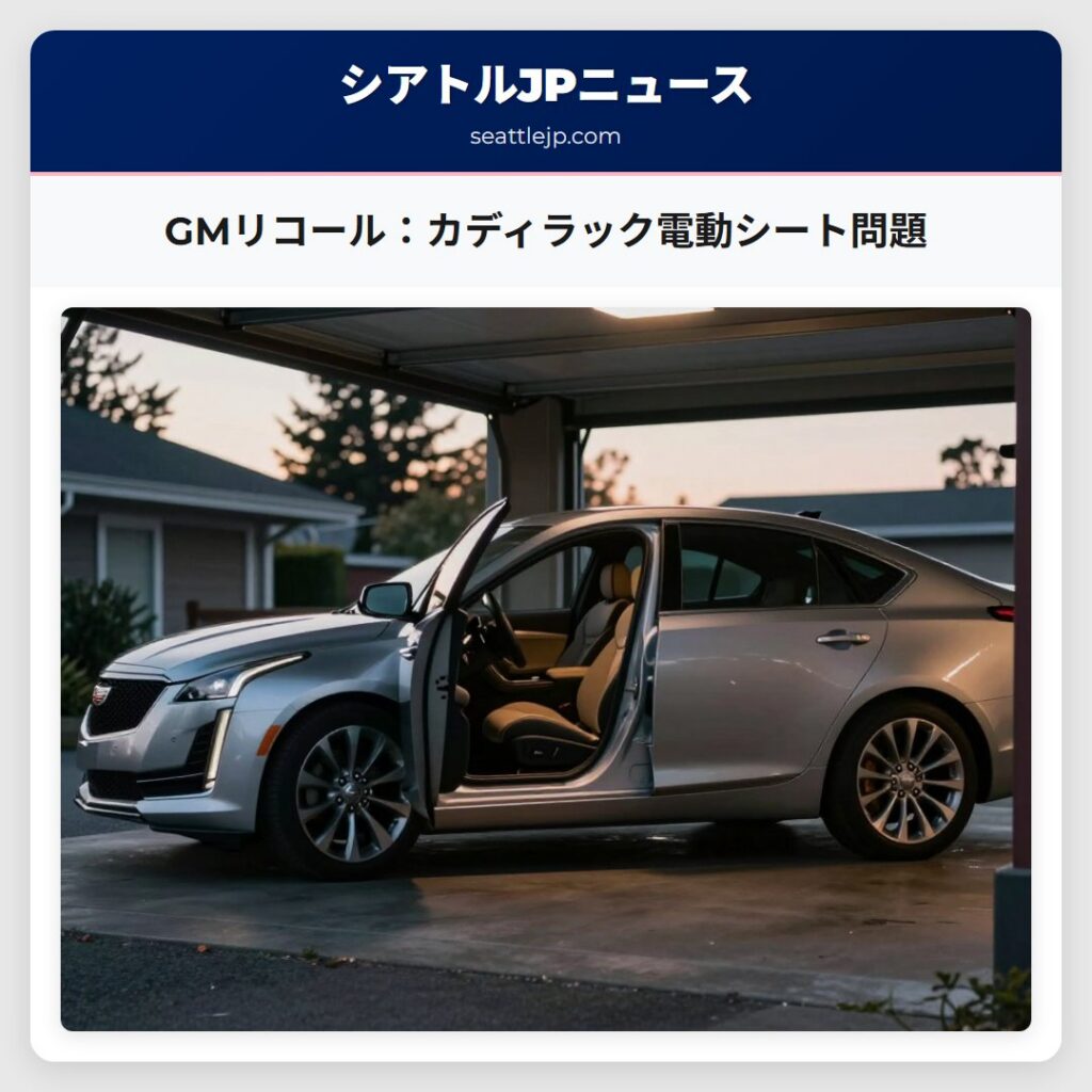 GMリコール：カディラック電動シート問題