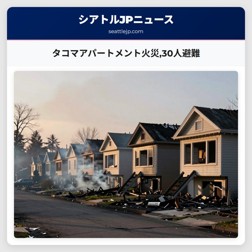 タコマアパートメント火災,30人避難