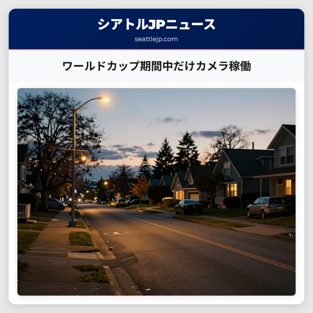 ワールドカップ期間中だけカメラ稼働