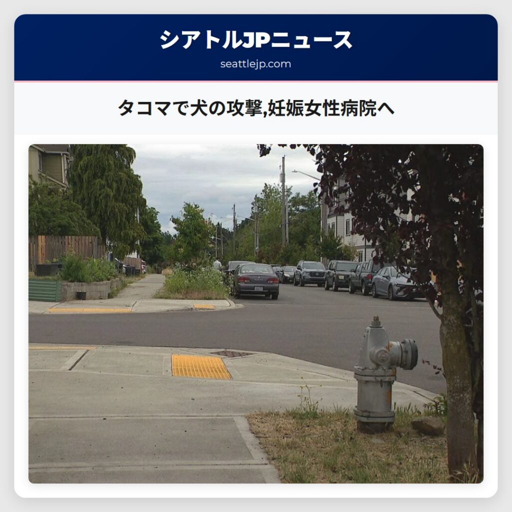 タコマで犬の攻撃,妊娠女性病院へ