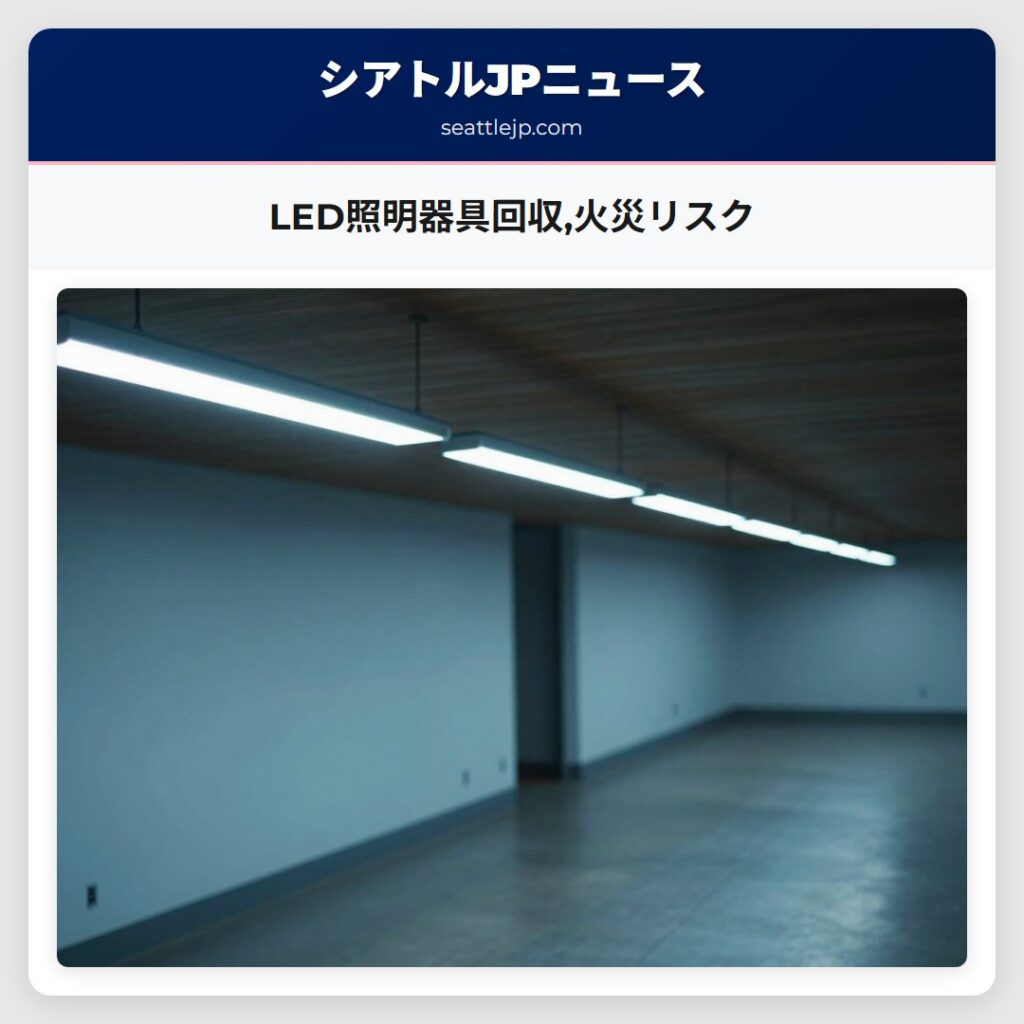 LED照明器具回収,火災リスク