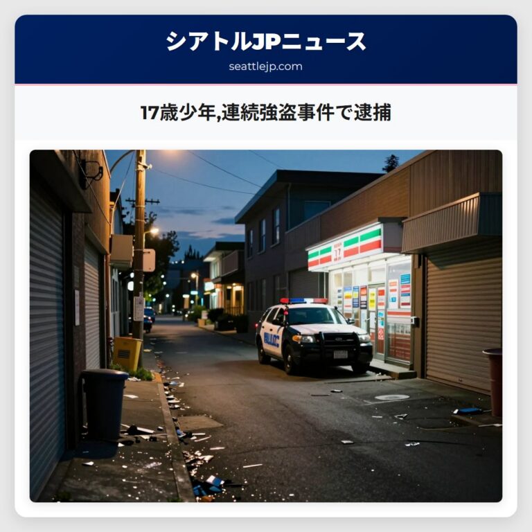 17歳少年連続強盗事件で逮捕