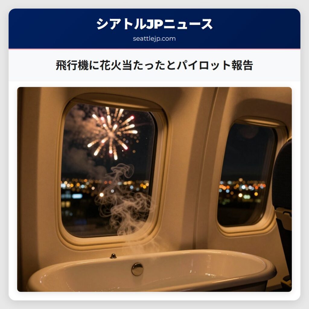 飛行機に花火当たったとパイロット報告