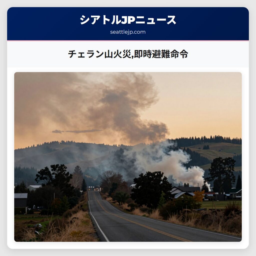 チェラン山火災,即時避難命令